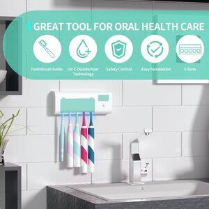 Toothbrush Holders Green Wall Mounted for Bathroom